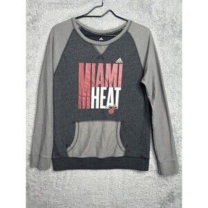 Miami‎ Heat Womens Size Large  Adidas Black Sweater Kangaroo Pocket